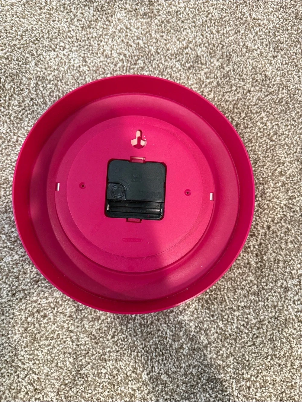Pink Wall Clock - Bold Pink Home Wall Decor